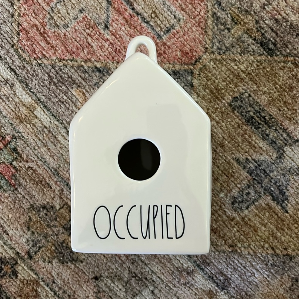 Rae Dunn Birdhouse “OCCUPIED”